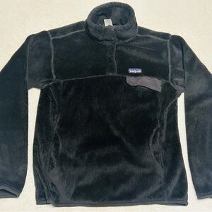 Patagonia Re-Tool Snap-T Fleece Pullover Black Sweater Women’s Size Medium